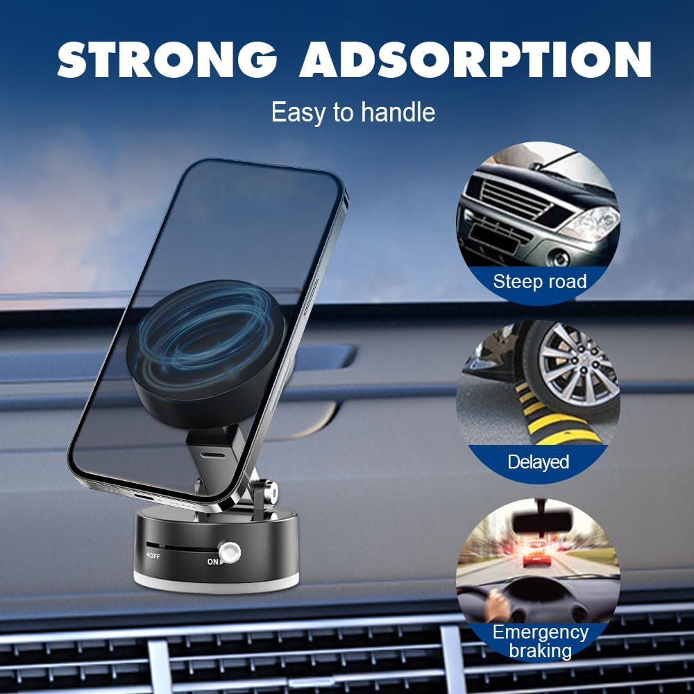 2025 UPGRADED Suction Cup Magnetic Car Phone Holder